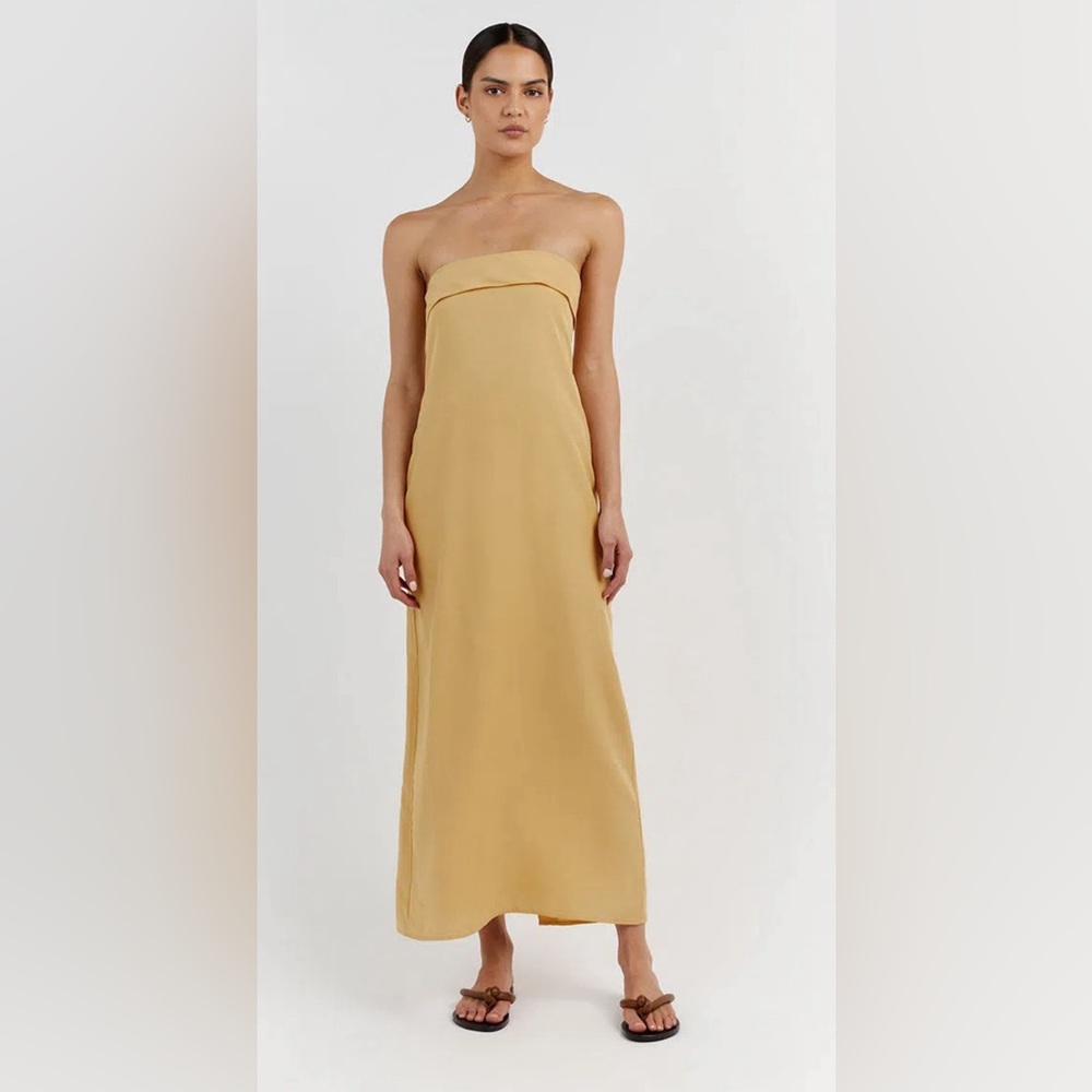 NWT Dissh Kai Lemon Strapless Midi Dress